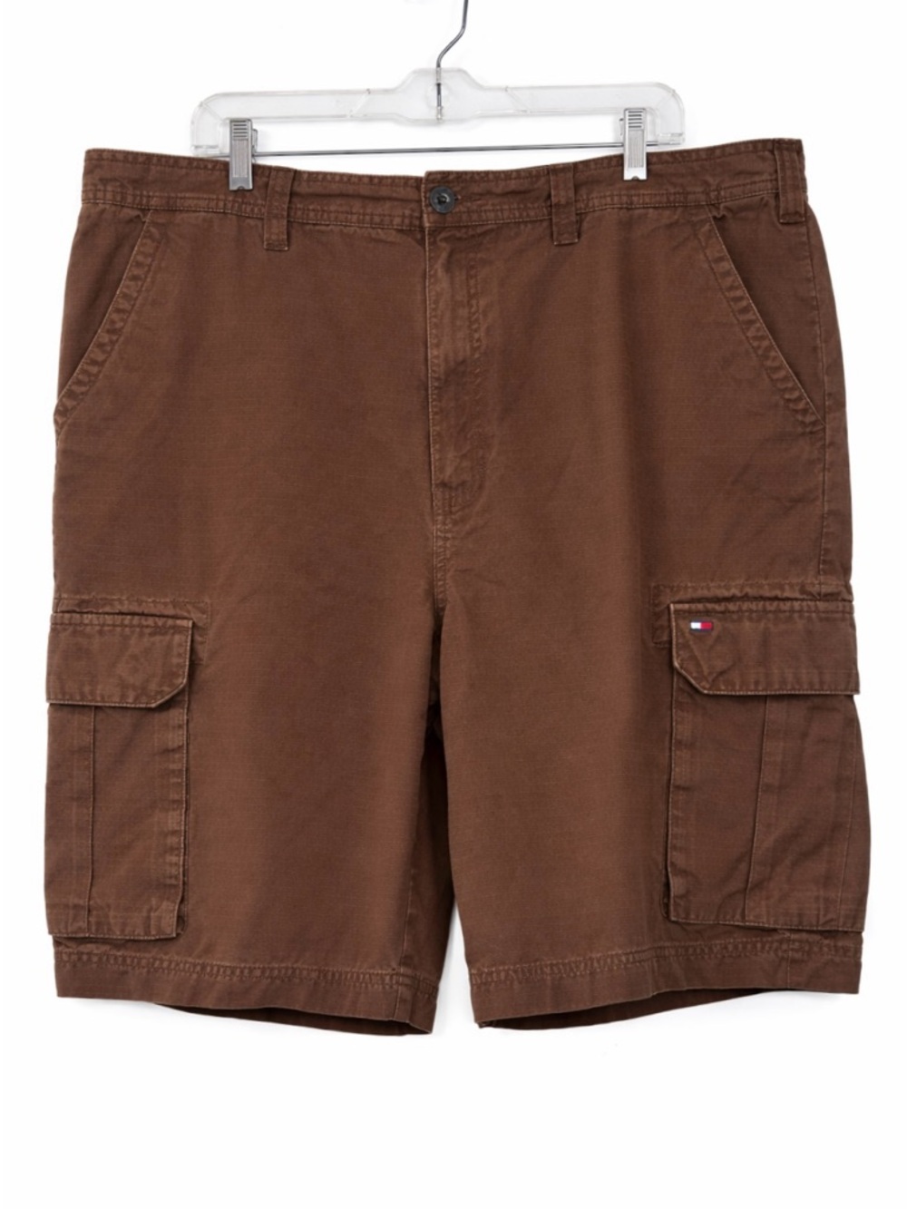 Tommy Hilfiger Brown Cargo Shorts Size 38 Long Bermuda Fit